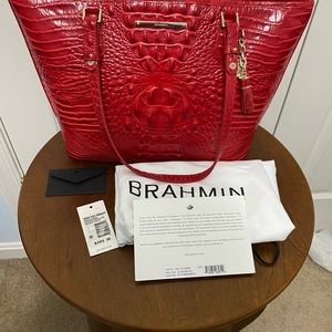 Brahmin Medium Asher Carnation Red